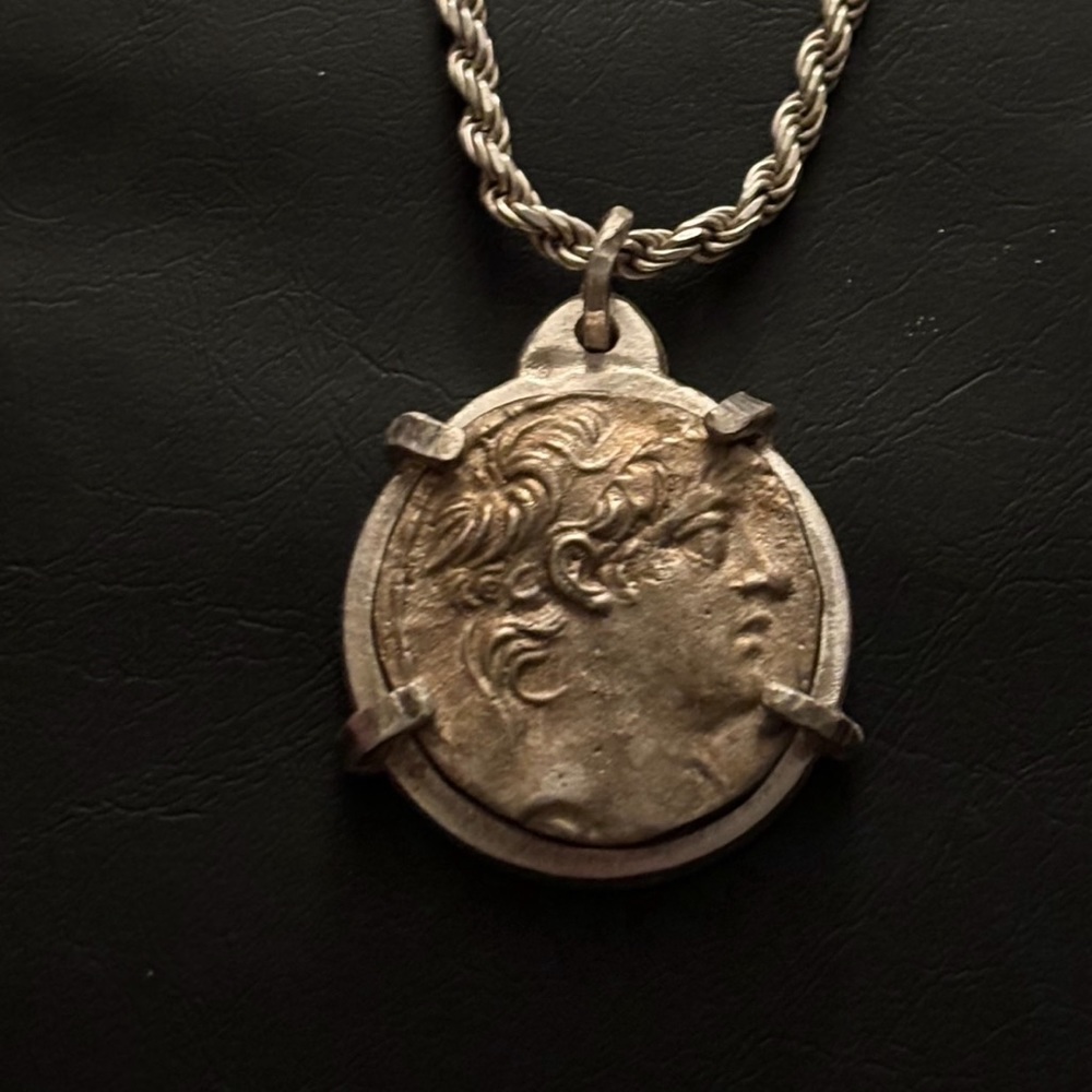 95-92 BC Seleucid Kingdom Antiochus X Ancient Coin Pendant Necklace Handmade